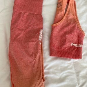 Gym-shark Pink/Orange Ombre set